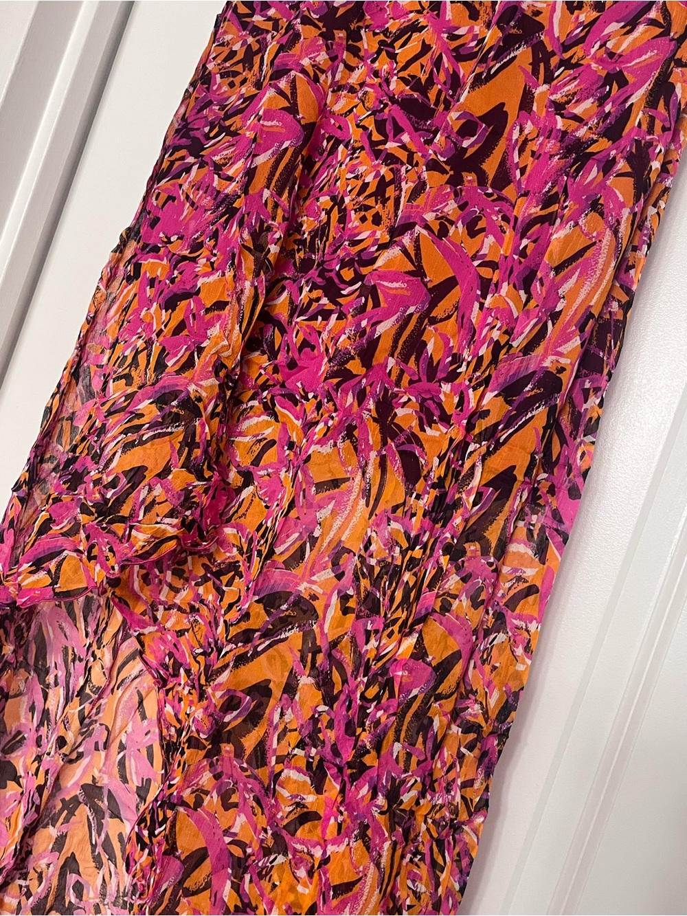 Patrizia Pepe Pink and Orange Floral Maxi Skirt - Picture 4 of 8